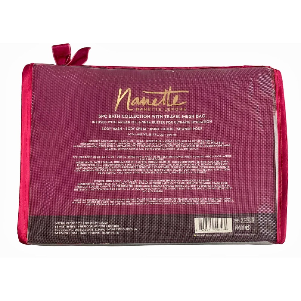 Nanette Lepore Velvet Bloom Bath collection: Body Spray, Lotion Body wash & Pouf - Picture 2 of 6
